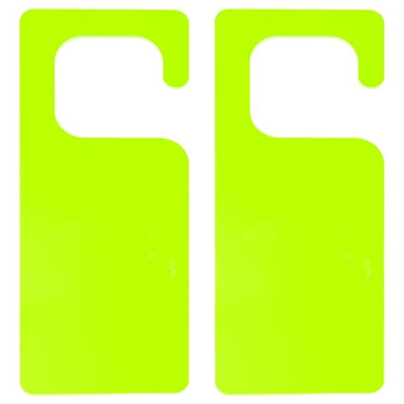 Uxcell 2Pack 9.84" Door Hanger Signs Acrylic Sign DIY Blank Door Tag for Home Office, Fluorescent Green