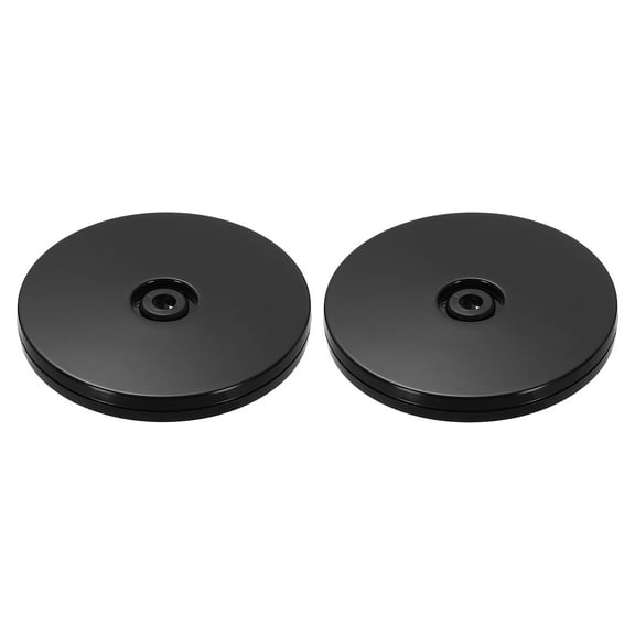 Uxcell 2Pack Acrylic Lazy Susan Turntable, 4" Spinner Lazy Susan Turntable Organizer, Acrylic Ball Bearing Rotating Tray for Pantry Spice Rack Decorating, Black