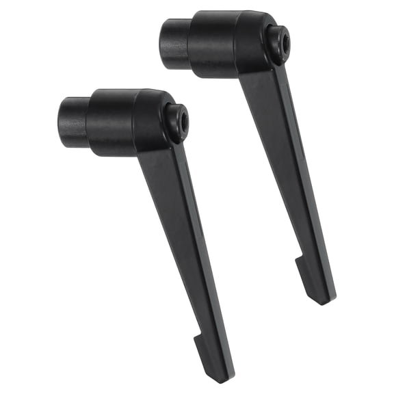 Uxcell 2Pack Clamping Lever Handles, M10 Adjustable Knobs Handle Male Thread for Lathe Machinery, Black