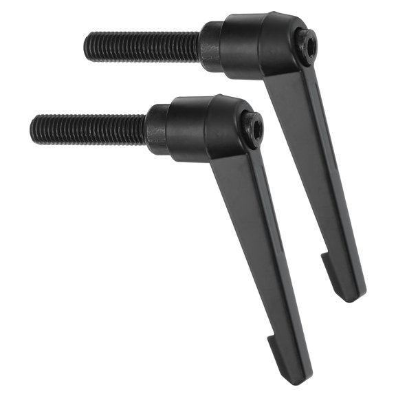 Uxcell 2Pack Clamping Lever Handles, M12 x 50mm Adjustable Knobs Handle Male Thread for Lathe Machinery, Black