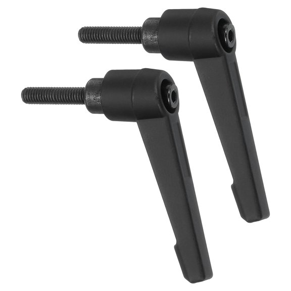Uxcell 2Pack Clamping Lever Handles, M5 x 20mm Adjustable Knobs Handle Male Thread for Lathe Machinery, Black
