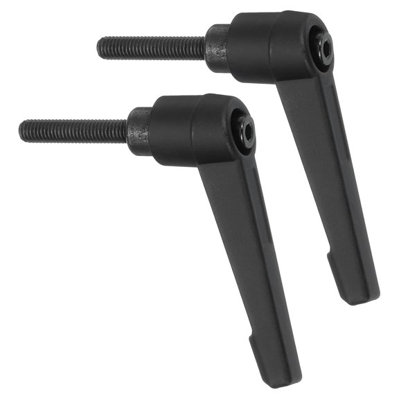 Uxcell 2Pack Clamping Lever Handles, M5 x 25mm Adjustable Knobs Handle Male Thread for Lathe Machinery, Black
