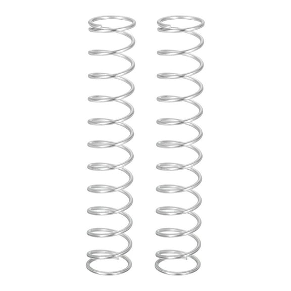 Uxcell 2Pack Compression Springs, 1.6mm Wire Diameter x 18mm OD x 100mm Length Stainless Steel Extension Spring, Silver