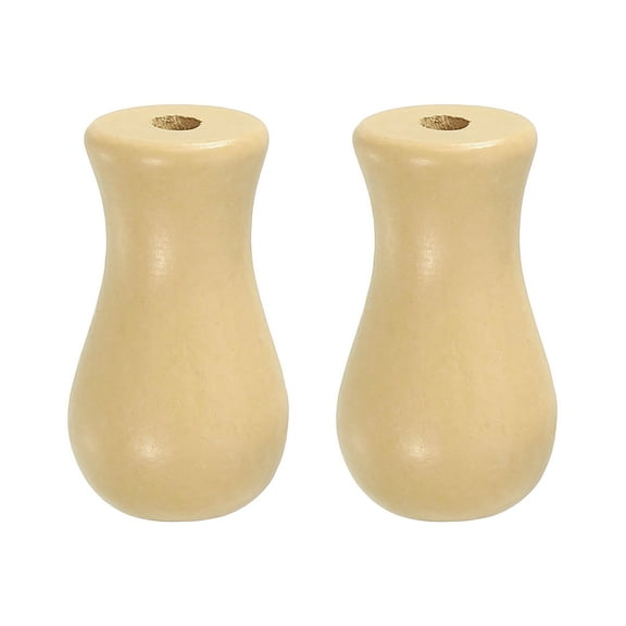 Uxcell 2Pack Cord Knobs, 32mm Window Blind Tassels Wooden Pull Cord, White