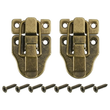 Sourcing Map 2Pcs Duck-Billed Toggle Hasp Latch, Metal Box Toggle Latch Chest Latch With Mounting Screws For Jewelry Box Wooden Case Decorative