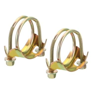 Uxcell 2Pack Hose Clamps Double Steel Wire Water Pipe Clamp Adjustable 26-32mm Clamp