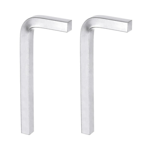 Uxcell 2Pack L-Shaped Square Head Wrench 10mm CrV Durable Square Keys with Precision for Home Repair, Silver