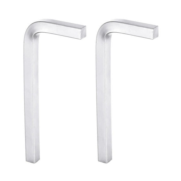 Uxcell 2Pack L-Shaped Square Head Wrench 8mm CrV Durable Square Keys with Precision for Home Repair, Silver