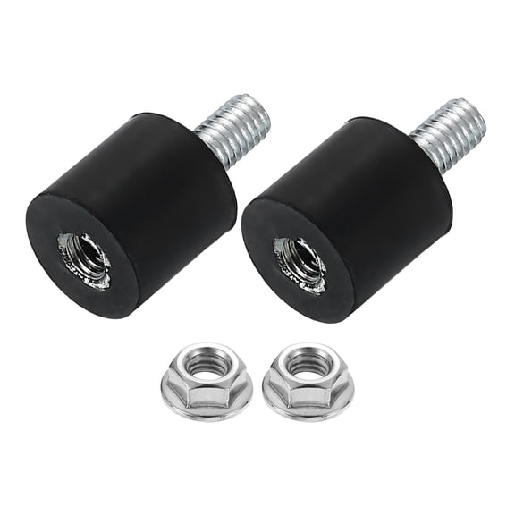 Uxcell 2Pack M3x6mm Rubber Mounts, 8x8mm(DxH) Rubber Studs Shock Absorber Mount with Nut