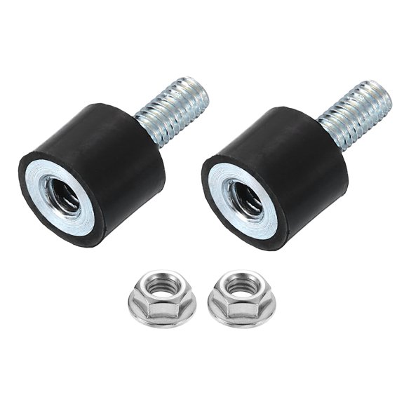Uxcell 2Pack M4x10mm Rubber Mounts, 10x8mm(DxH) Rubber Studs Shock Absorber Mount with Nuts