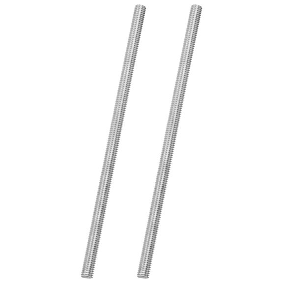 Uxcell 2Pack M6x140mm 316 Stainless Steel Fully All Threaded Rod Studs, 1mm Pitch