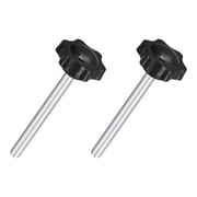Uxcell 2Pack M8 x 80mm Star Knobs Plastic Hex Shaped Hand Clamping Knob Screw