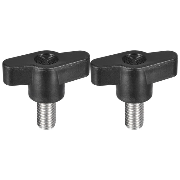 Uxcell 2Pack Metric 304 Stainless Steel Clamping Screw Knob T Shaped Thumb Screws M8 x 15mm