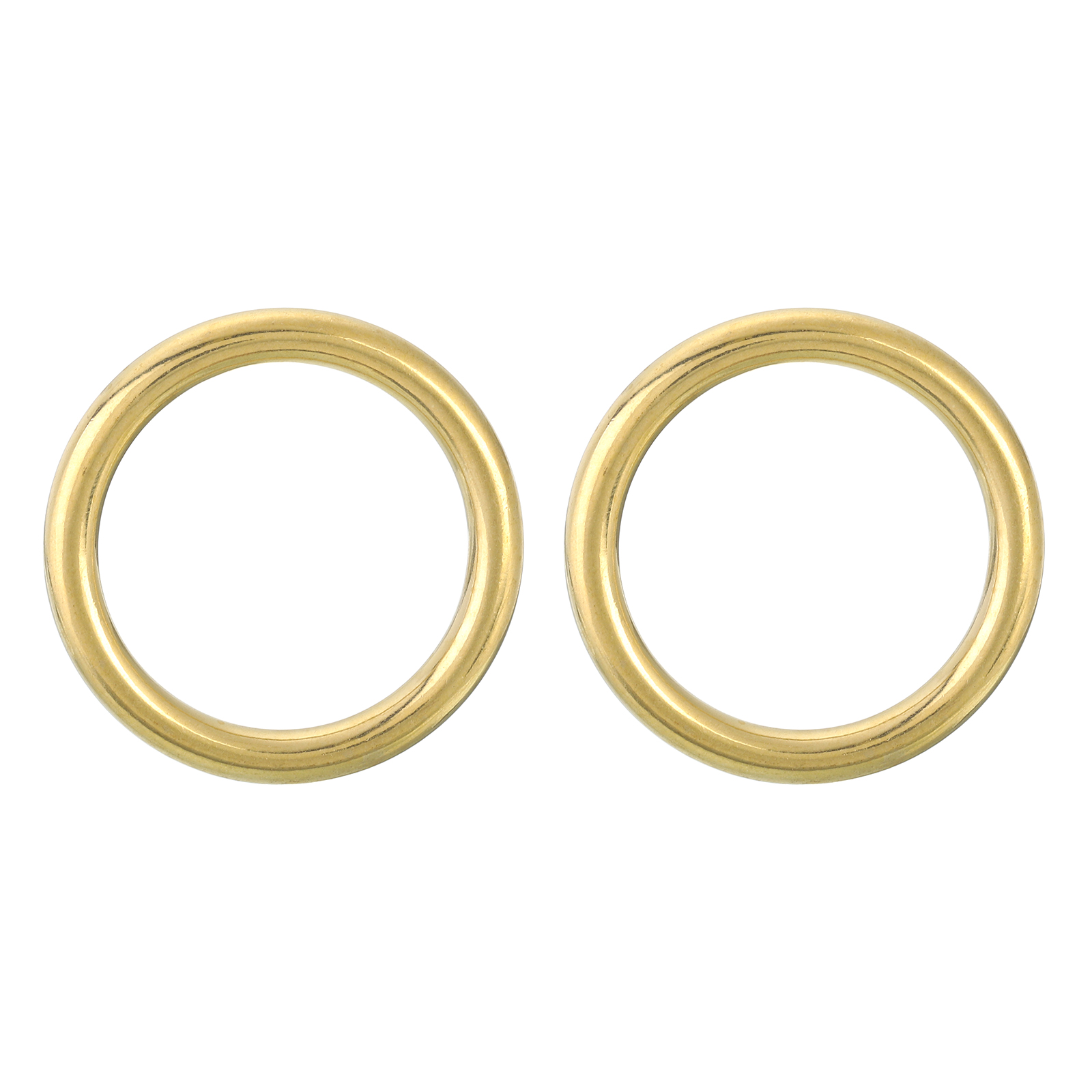 Uxcell 25x18x4mm Round Zinc Alloy Spring Gate O Ring Snap Clip Buckle Rose Gold 5 Pack