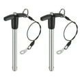 thumbnail image 1 of Uxcell 2Pack T Handle Lock Pins, 10mm x 90mm Usage Length Stainless Steel Push-Button Quick Release Pin, 1 of 6