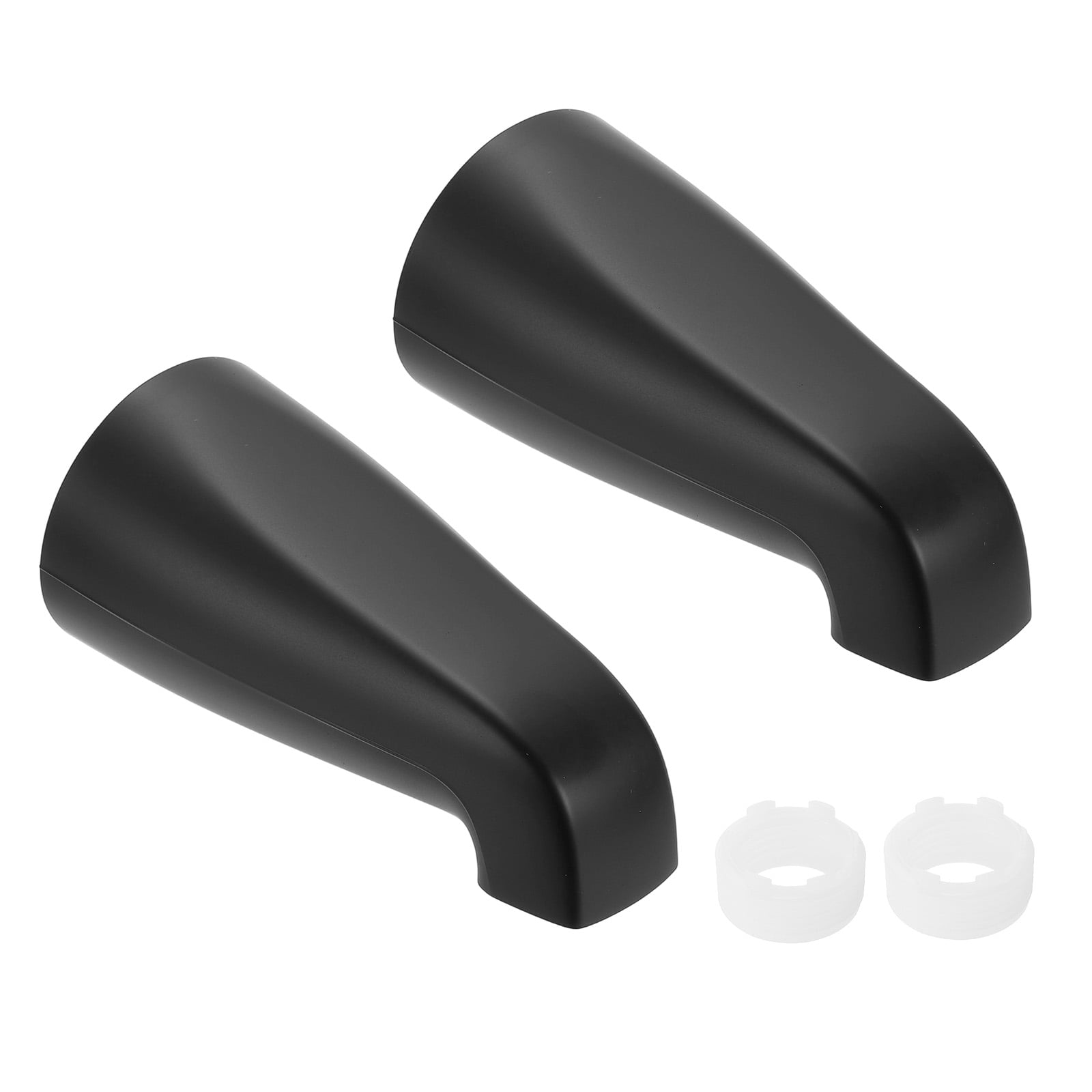 Uxcell 2Pack Universal Bath Tub Spout, Zinc Alloy Bath Spout Bathtub Faucet with Adapter for 1/2 Inch Water Tub for Bathroom Kitchen, Black