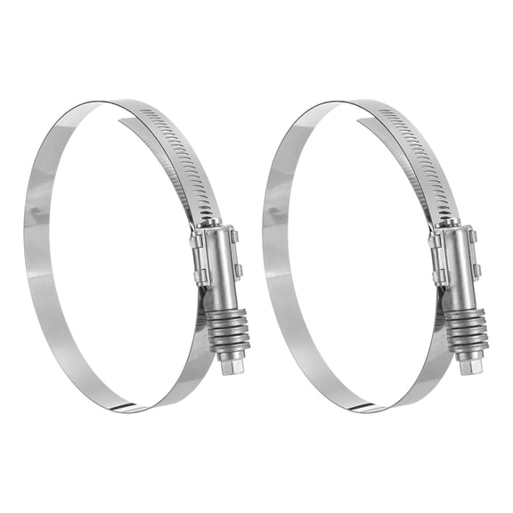Uxcell 2Pack Worm Gear Drive Hose Clamps Constant Tension Adjustable Range 121-143mm