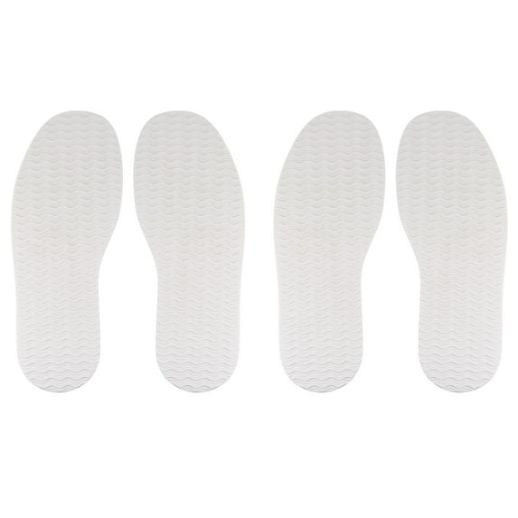 Uxcell 2Pair Shoe Rubber Full Sole Repair 4mm Thickness Replacement Bottom Non Slip for Leather Shoes, White