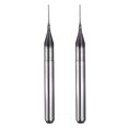 Octagonal Carbide Bit Uxcell 2Pcs 0.5mm Dia Carbide End Mill, 5mm Cut L, 37mm L, 1/8
