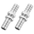 thumbnail image 1 of Uxcell Hose Barb Fitting, Hex Straight Pipe Fitting Silver Tone 3/8" x 1-15/16" x 5/8", 1 of 6
