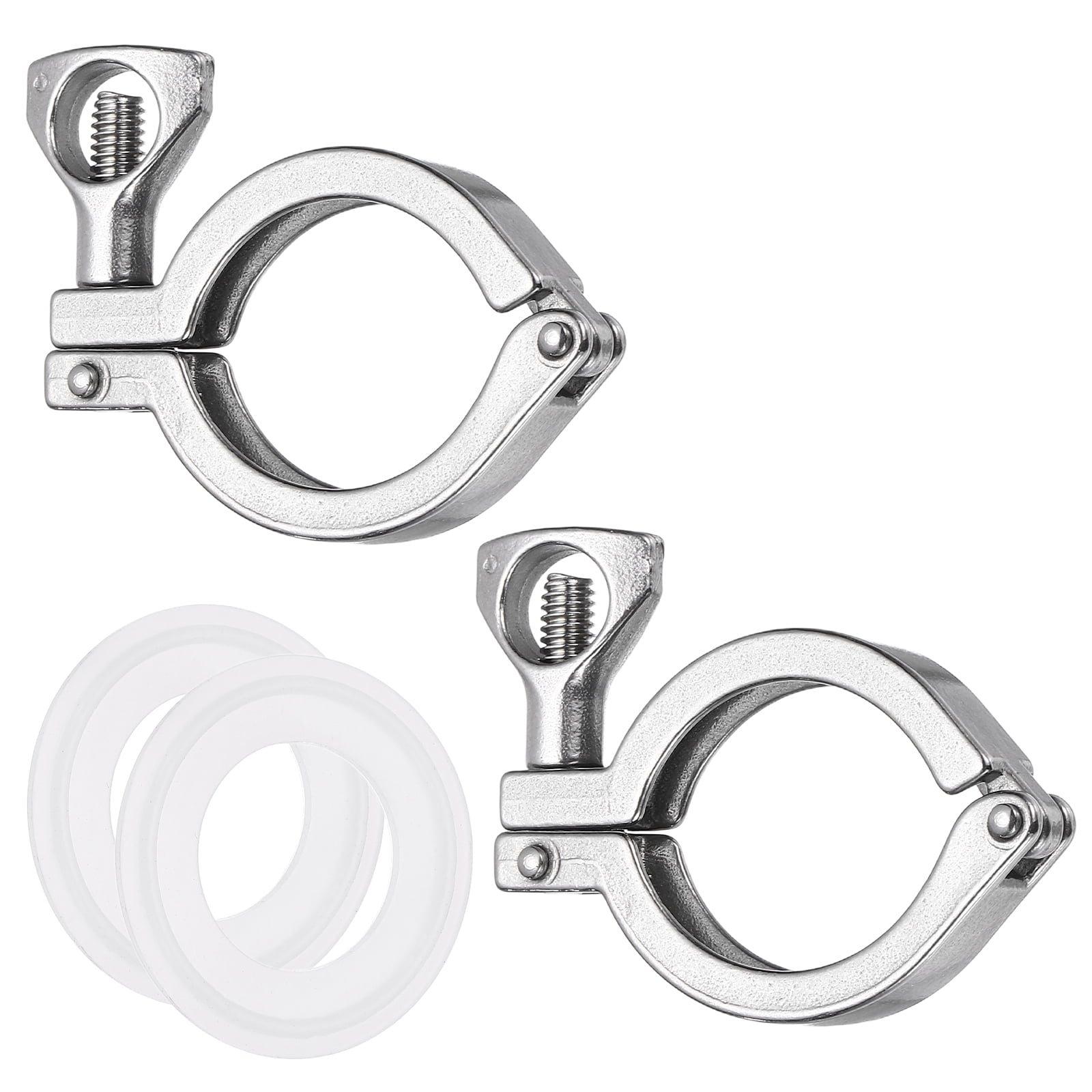Uxcell 2Pcs 1.5"(37mm) Single Pin Heavy Duty Triangular Clamp with Wing ...