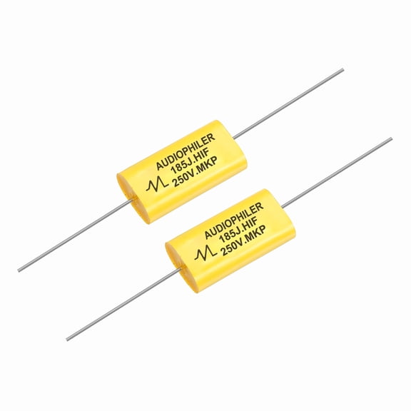 Uxcell 2Pcs 1.8uF High-Frequency Divider Capacitor, 250V Audio Speaker Crossover Non-Polarity Polypropylene MKP Film Capacitors