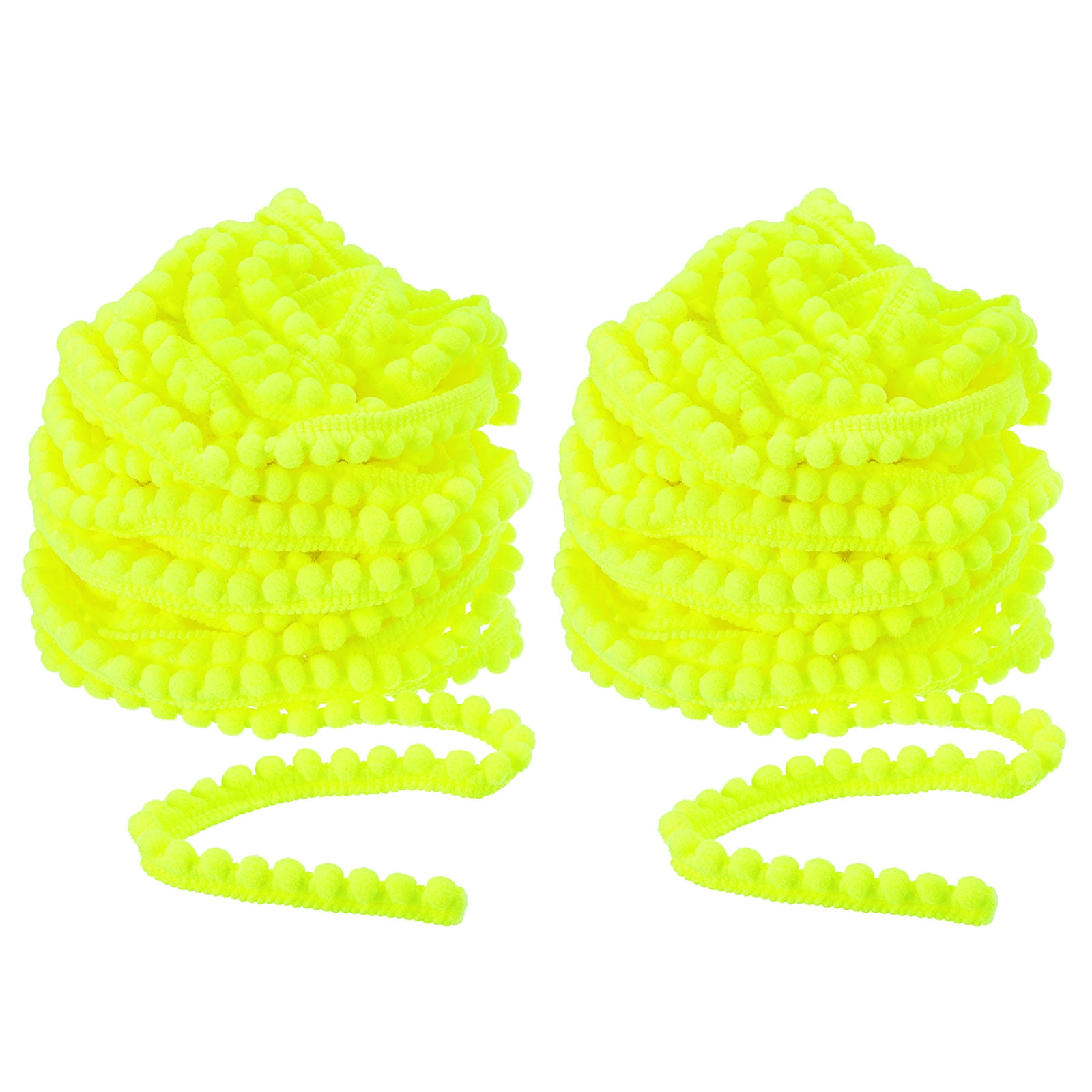 Ruban Frange Pom Pom Blanc - Garniture Décorative Pour Couture DIY - 10 Yards, Boules De 5mm, Pour Vêtements, Rideaux, Oreillers Et Décoration Maison - 5