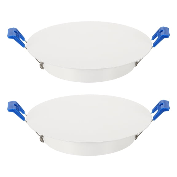 Uxcell 2Pcs 135mm/5.3" Round Ceiling Cover Plate, Downlight Hole Speaker Wall Hole Spring-Lock Decorative Steel Trim Cap Access Panel for 4.1-4.9" Ceiling or Drywall Openings, Matte White