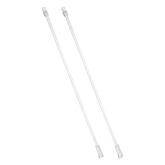 Uxcell 2Pcs 17 Inch Transparent Blind Wand Replacement Parts with Hook and Grip, Clear Acrylic Window Blind Stick for Window Pull Supplies Opener Accessory