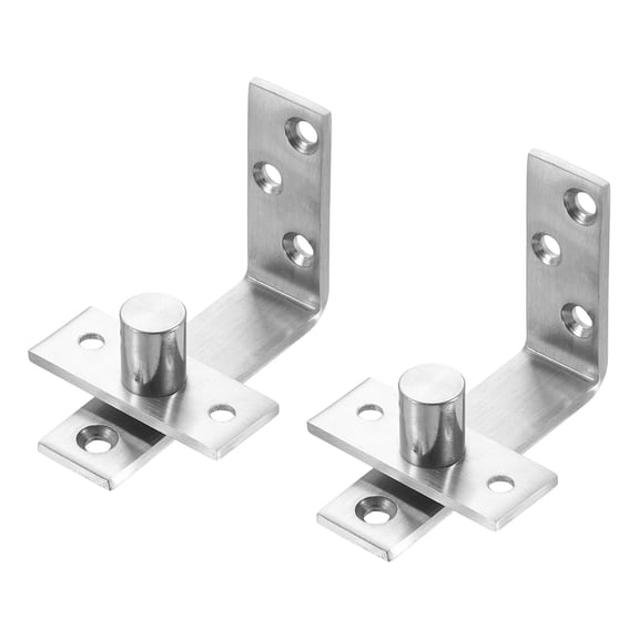 Uxcell 2Pcs 180 Degree Pivot Hinge for 28mm Thick Door, 20kg/44lbs Load Bearing, Silver