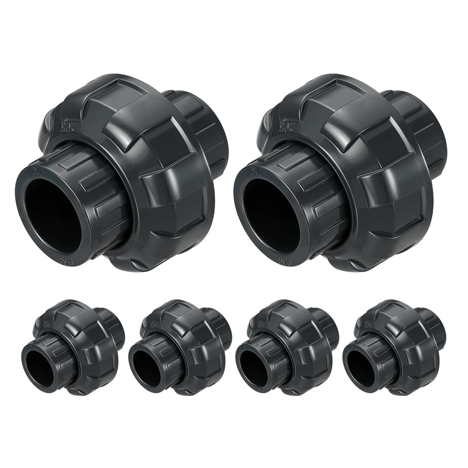 Uxcell 2Pcs 2" Union Coupling Pipe Fitting, SCH40 (Socket x Socket ...