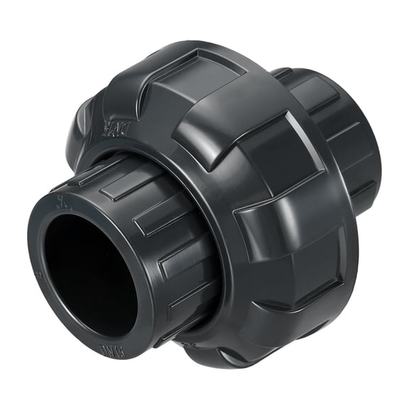 Uxcell 2Pcs 2" Union Coupling Pipe Fitting, SCH40 (Socket x Socket) Furniture Grade Slip Union Coupling Adapter for Pipe Connection, Hose Extension