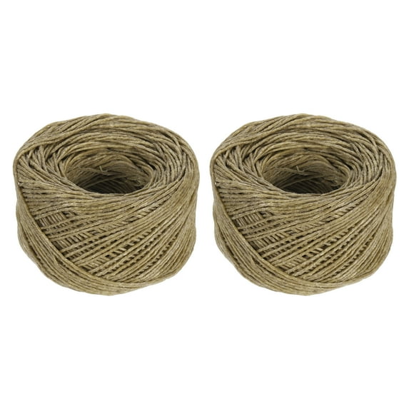 Uxcell 2Pcs 200ft Beeswax Candle Wick, 8mm Well Coated with Natural Beeswax, Brown 1.2mm
