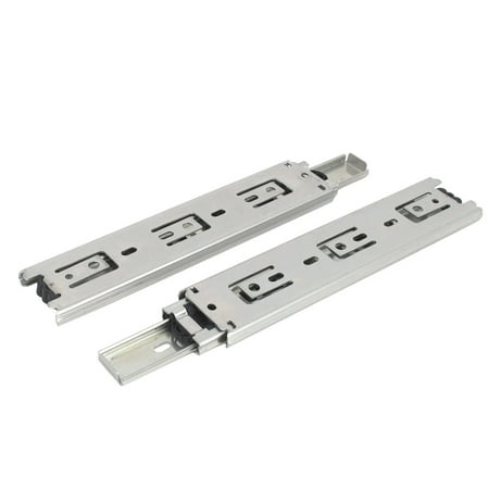 Uxcell 2Pcs 200mm Long 45mm Wide Ball Bearing Slide Rail Furniture Drawer Runners Slider