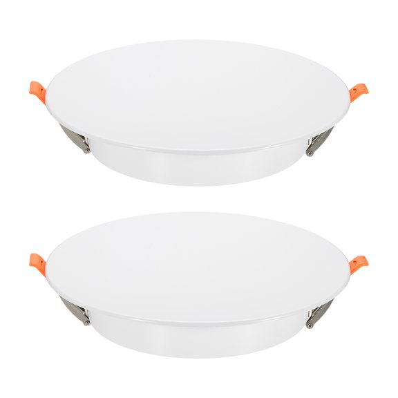 Uxcell 2Pcs 230mm/9.1" Round Ceiling Cover Plate, LED Downlight Hole Trim Wall Hole Spring Mount Decorative Flat Cap Access Panel for 6.9-8.5 Inch Ceiling or Wall Openings, Matte White