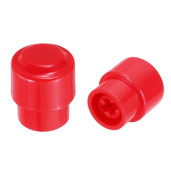 Uxcell 2Pcs 3 Way 5 Way Guitar Toggle Switch Tip, Plastic Cross-Slot Push-in Toggle Pickup Switch Knob Tip for SQ ST TL Electric Guitar Replacement Parts, Red