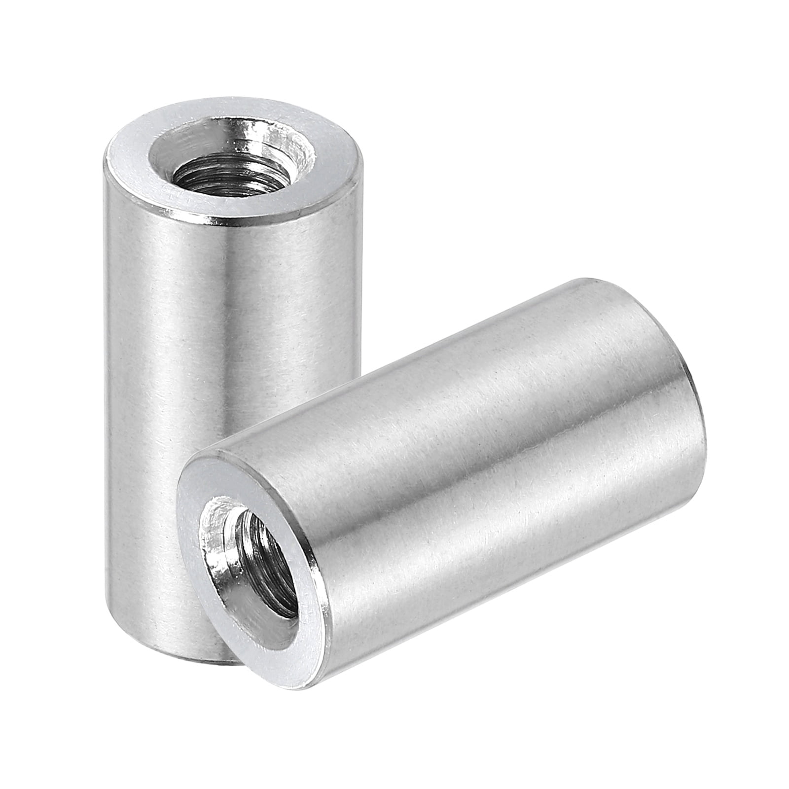 Uxcell 2Pcs 304 Stainless Steel M8x1.25mm Round Coupling Nuts, 0.63x1 ...