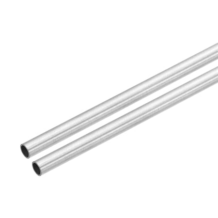 Uxcell 2Pcs 304 Stainless Steel Tube, 5mm OD 4mm ID 305mm Length Round Seamless Metal Straight Pipe 0.5mm Thick Weldable Tubing for Industry DIY Projects(0.2"ODx0.16"IDx12"L)