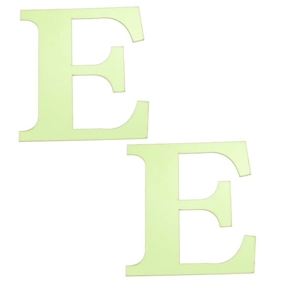 Uxcell 2Pcs 3D Alphabet Mirror Wall Stickers, 3.9" Letter "E" Self-Adhesive Glow in the Dark Sticker for DIY Party Wedding House Room Bedroom Wall Decoration, Fluorescent Green