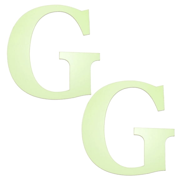 Uxcell 2Pcs 3D Alphabet Mirror Wall Stickers, 3.9" Letter "G" Self-Adhesive Glow in the Dark Sticker for DIY Party Wedding House Room Bedroom Wall Decoration, Fluorescent Green