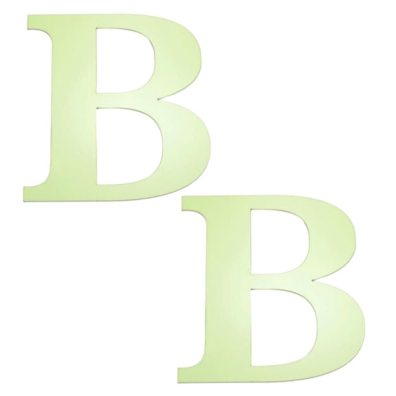 Uxcell 2Pcs 3D Alphabet Mirror Wall Stickers, 5.9" Letter "B" Self-Adhesive Glow in the Dark Sticker for DIY Party Wedding House Room Bedroom Wall Decoration, Fluorescent Green
