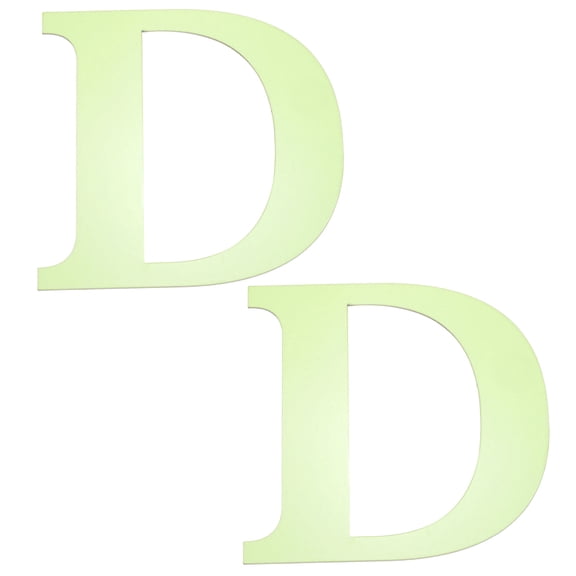 Uxcell 2Pcs 3D Alphabet Mirror Wall Stickers, 5.9" Letter "D"  Self-Adhesive Glow in the Dark Sticker for DIY Party Wedding House Room Bedroom Wall Decoration, Fluorescent Green