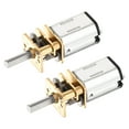 thumbnail image 1 of Uxcell 2Pcs 3V 150RPM Rated Torque 2.5 Output Shaft Length 10mm Micro DC Speed Reduction Motor Mini Metal Gearbox Motor, 1 of 6