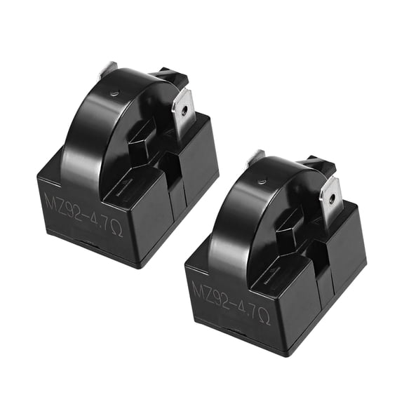 Uxcell 2Pcs 4.7 Ohm 2 Pin Refrigerator Start Relay Black