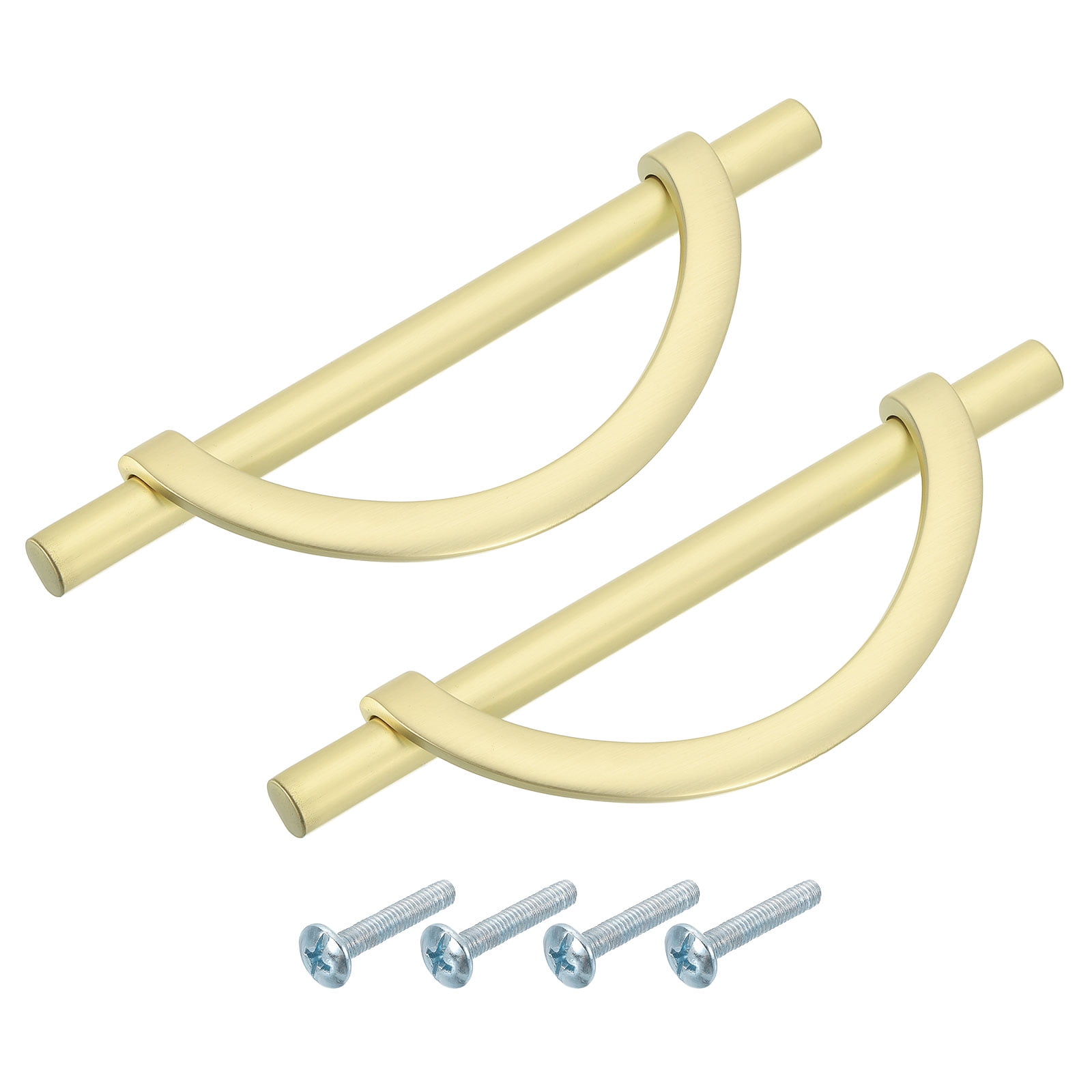 Uxcell 2Pcs 5.04 inch Kitchen Cabinet Handle with Screw Gold