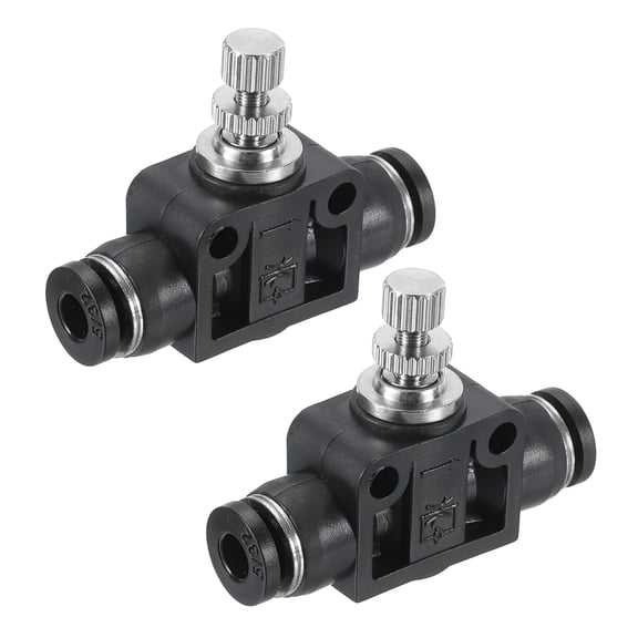 Uxcell 2Pcs 5/32" Pneumatic Ball Valve SA Union Straight Flow Control Valve