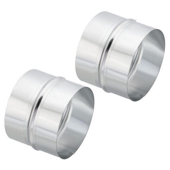 Uxcell 2Pcs 5" Galvanized Steel Duct Connector Duct Coupling Vent Coupler, 4" Long