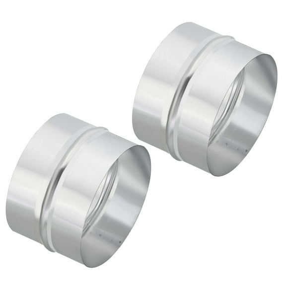 Uxcell 2Pcs 6" Galvanized Steel Duct Connector Duct Coupling Vent Coupler, 4" Long