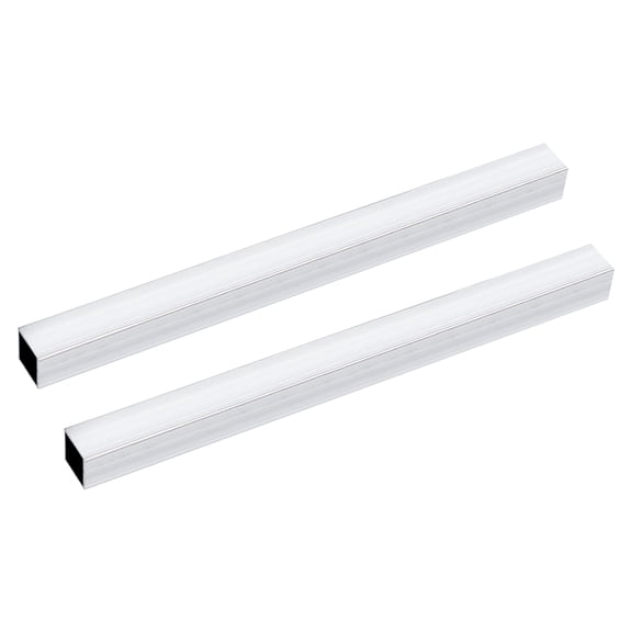 Uxcell 2Pcs 6063 Square Aluminum Tube, 15mm x 15mm x 1.5mm Wall Thickness 204mm/8" Aluminum Industrial Straight Tube, Seamless Metal Tubing for Construction DIY Home Furniture