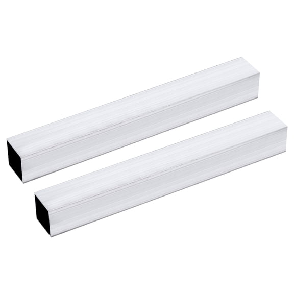 Uxcell 2Pcs 6063 Square Aluminum Tube, 25mm x 25mm x 1mm Wall Thickness 204mm/8" Aluminum Industrial Straight Tube, Seamless Metal Tubing for Construction DIY Home Furniture